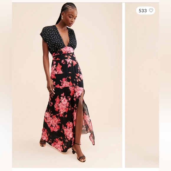 Floral Black Maxi dress - Picture 1 of 1